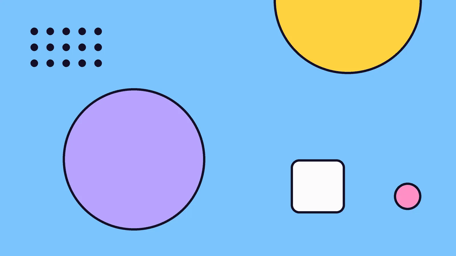 Abstrakte Illustration mit flachen geometrischen Formen